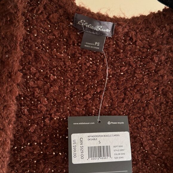Eddie Bauer Long Brown Moonspun Cardigan NEW w/ tag - Picture 8 of 12